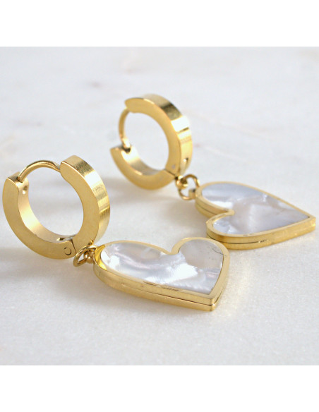 Kolczyki złote asymetryczne SERCA stal chirurgiczna Lolita Akcesoria
