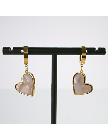 Kolczyki złote asymetryczne SERCA stal...