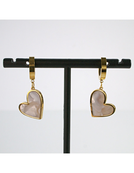 Kolczyki złote asymetryczne SERCA stal chirurgiczna Lolita Akcesoria