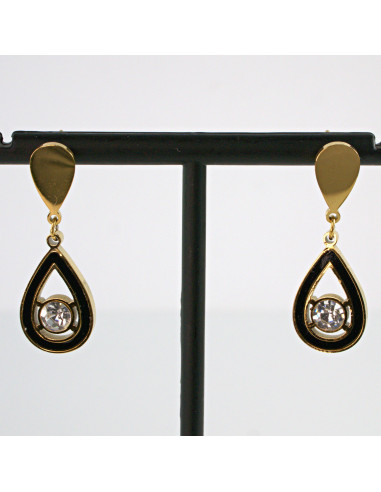 Kolczyki złote ŁEZKI  stal chirurgiczna Lolita...