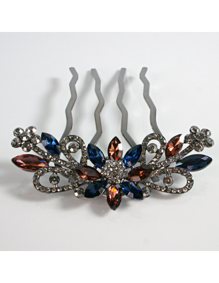 GRZEBIEŃ wsuwany do włosów wtykowy ozdobny diamenty Lolita Akcesoria