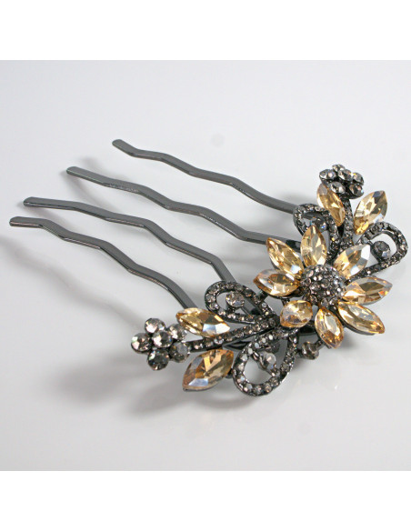 GRZEBIEŃ wsuwany do włosów wtykowy ozdobny diamenty Lolita Akcesoria