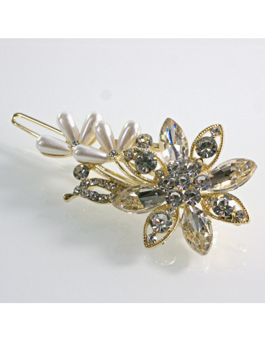 Spinka do włosów KWIAT Z KRYSZTAŁKAMI BEZBARWNY...