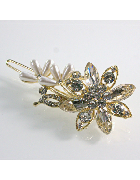 Spinka do włosów KWIAT Z KRYSZTAŁKAMI BEZBARWNY Lolita Akcesoria