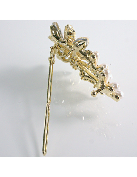 Spinka do włosów KWIAT Z KRYSZTAŁKAMI BEZBARWNY Lolita Akcesoria