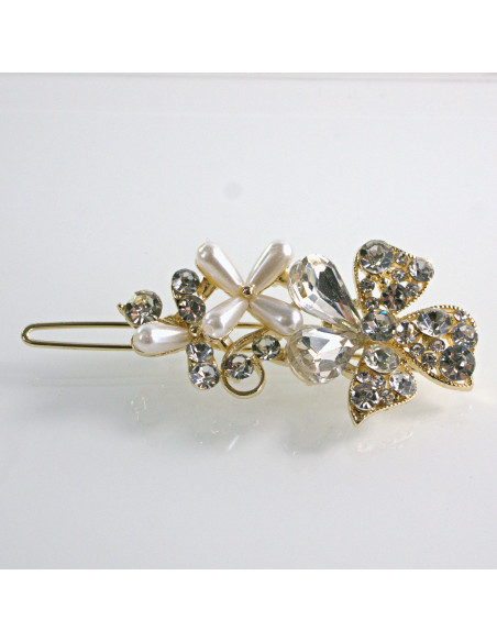 Spinka do włosów KWIATEK Z KRYSZTAŁKAMI BEZBARWNY Lolita Akcesoria