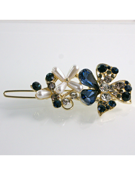 Spinka do włosów KWIATEK Z KRYSZTAŁKAMI GRANAT Lolita Akcesoria