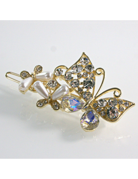 Spinka do włosów MOTYL Z KRYSZTAŁKAMI CRYSTAL AB Lolita Akcesoria