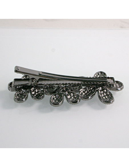 Spinka do włosów 3 KWIATKI Z KRYSZTAŁKAMI GRAFIT Lolita Akcesoria