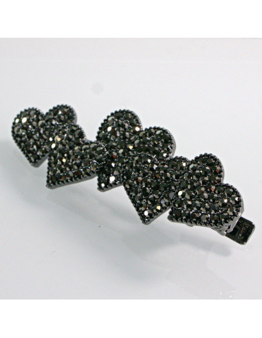 Spinka do włosów 5 SERC Z KRYSZTAŁKAMI GRAFIT...