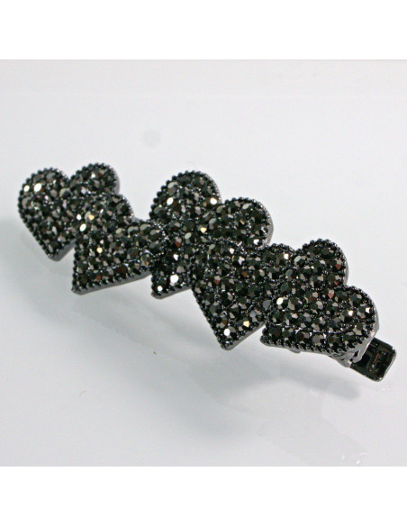 Spinka do włosów 5 SERC Z KRYSZTAŁKAMI GRAFIT Lolita Akcesoria