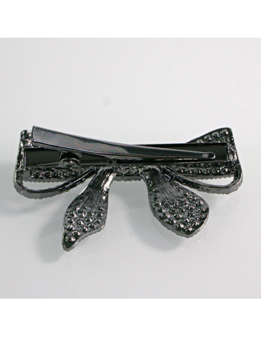 Spinka do włosów KOKARDKA Z KRYSZTAŁKAMI GRAFIT...