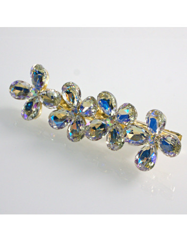 Spinka do włosów 4 KWIATKI Z KRYSZTAŁKAMI...