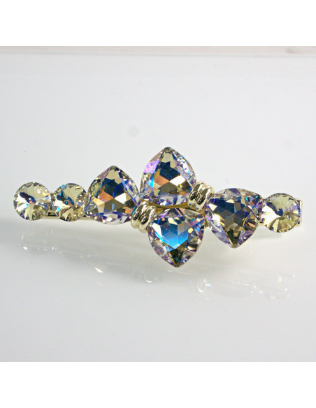 Spinka do włosów 2 KOKARDKI SKOŚNE CRYSTAL AB Lolita Akcesoria