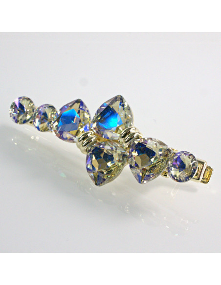 Spinka do włosów 2 KOKARDKI SKOŚNE CRYSTAL AB Lolita Akcesoria