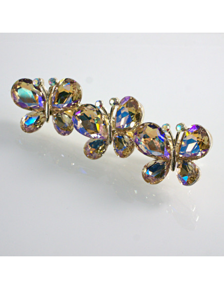Spinka do włosów 3 MOTYLKI Z KRYSZTAŁKAMI CRYSTAL AB Lolita Akcesoria