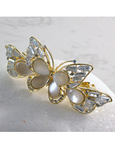 Klamra francuska ZŁOTY MOTYL Z KRYSZTAŁKAMI Lolita... 2