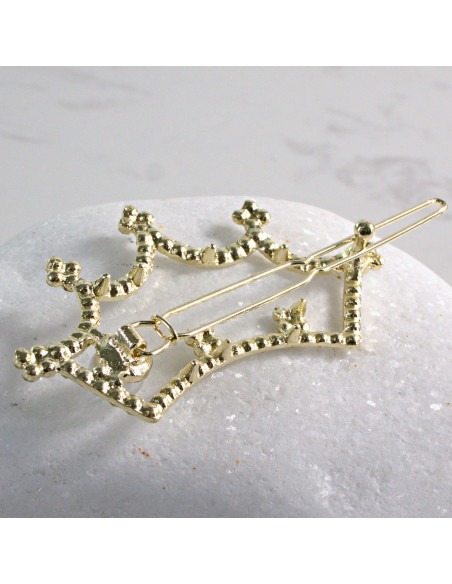 Spinka do włosów ZŁOTA KORONA Z PERŁĄ Lolita Accessories