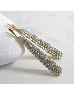 Wsuwka do włosów ZŁOTA Z KRYSZTAŁKAMI AB 2 szt. Lolita... 2