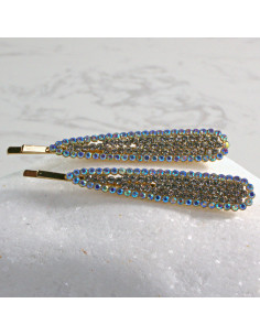 Wsuwka do włosów ZŁOTA Z KRYSZTAŁKAMI AB 2 szt. Lolita...