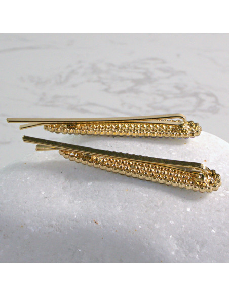 Wsuwka do włosów ZŁOTA Z KRYSZTAŁKAMI AB 2 szt. Lolita Accessories