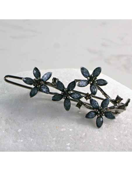 Spinka do włosów KWIATKI ODCIENIE SZAROŚCI Lolita Accessories