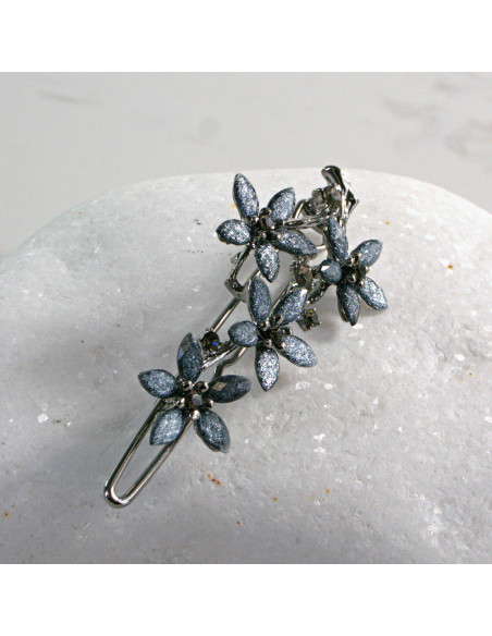 Spinka do włosów KWIATKI ODCIENIE SZAROŚCI Lolita Accessories