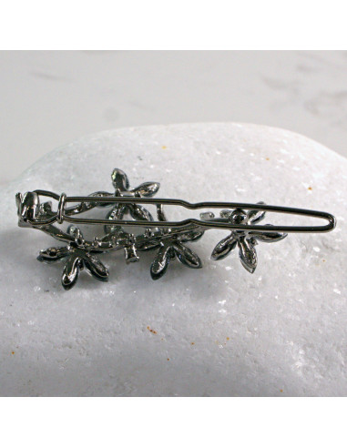 Spinka do włosów KWIATKI ODCIENIE SZAROŚCI...