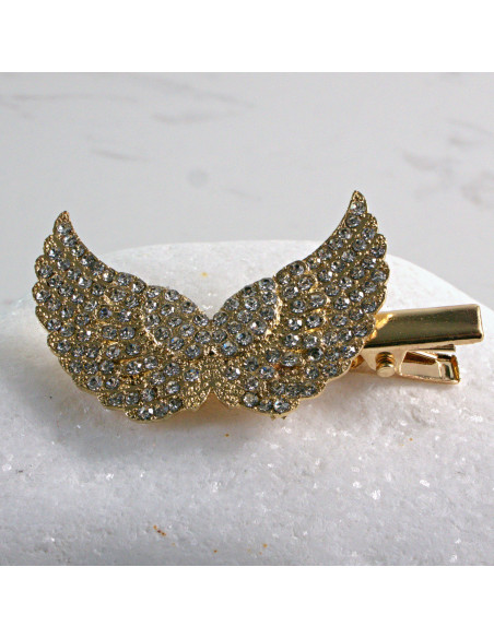 Spinka do włosów ZŁOTE SKRZYDŁA Z KRYSZTAŁKAMI Lolita Accessories