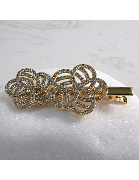 Spinka do włosów ZŁOTE KWIATY Z KRYSZTAŁKAMI Lolita Accessories