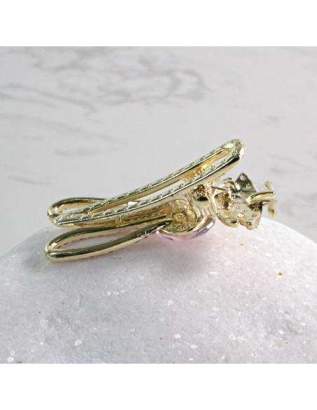 Spinka do włosów 2 SZT. RÓŻOWY KAMIEŃ I KRYSZTAŁKI Lolita Accessories