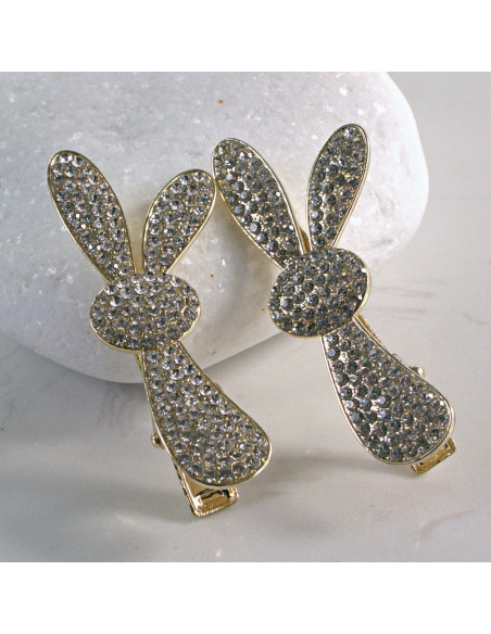 Spinka do włosów 2 SZT. SREBRNE KRYSZTAŁKI Lolita Accessories