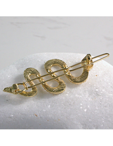 Spinka do włosów ZŁOTY WĄŻ Z KRYSZTAŁKAMI...