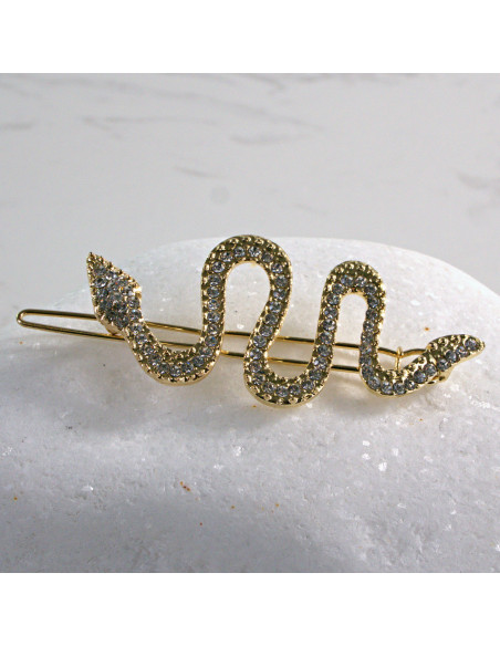 Spinka do włosów ZŁOTY WĄŻ Z KRYSZTAŁKAMI Lolita Accessories