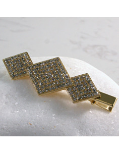 Spinka do włosów 3 ZŁOTE ROMBY Z KRYSZTAŁKAMI Lolita... 2