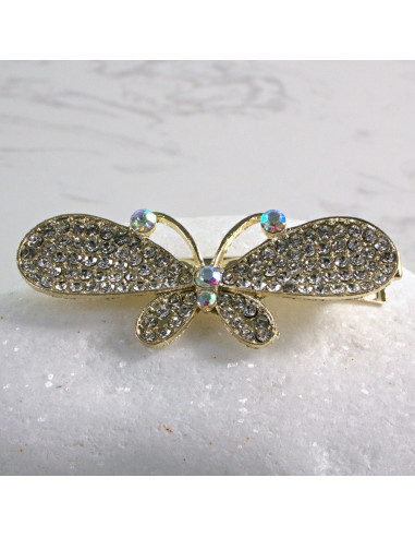 Spinka do włosów ZŁOTY MOTYL Z KRYSZTAŁKAMI Lolita Accessories