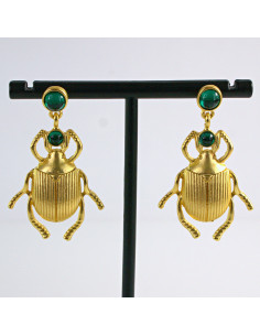 Kolczyki Lolita Accessories Srebrny sztyft "925" złote Żuki