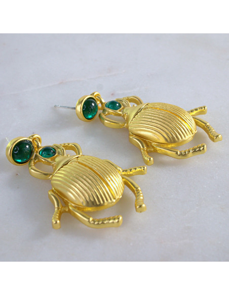 Kolczyki Lolita Accessories Srebrny sztyft "925" złote Żuki