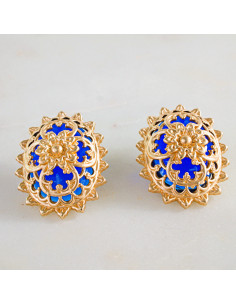 Kolczyki Vintage Lolita Accessories Srebrny sztyft "925"...