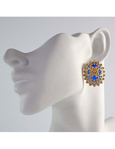 Kolczyki Vintage Lolita Accessories Srebrny...