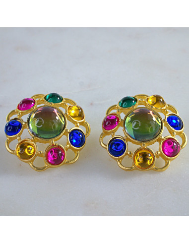 Kolczyki eleganckie Lolita Accessories zielony,...