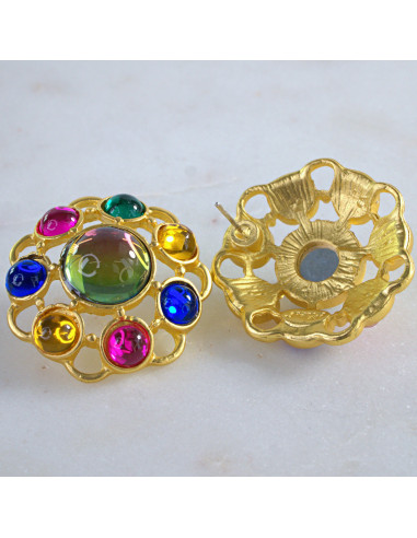 Kolczyki eleganckie Lolita Accessories zielony,...