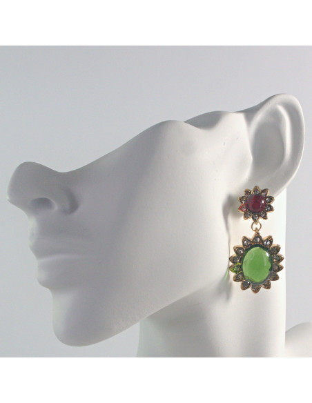 Kolczyki eleganckie zielony Lolita Accessories