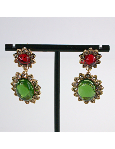 Kolczyki eleganckie zielony Lolita Accessories