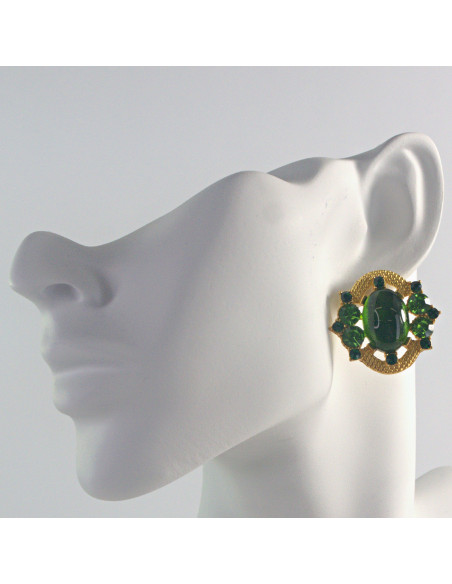 Kolczyki eleganckie zielony Lolita Accessories