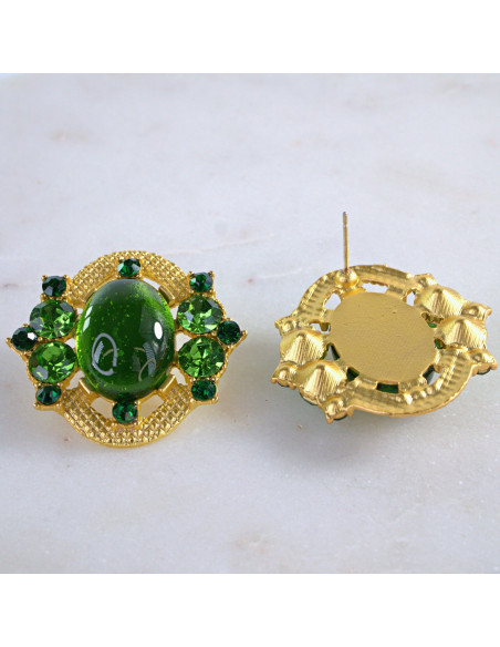 Kolczyki eleganckie zielony Lolita Accessories