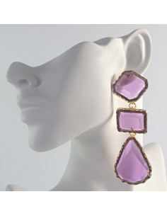 Kolczyki długie fioletowe Lolita Accessories