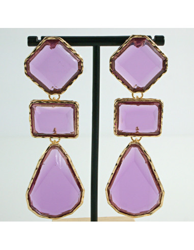 Kolczyki długie fioletowe Lolita Accessories