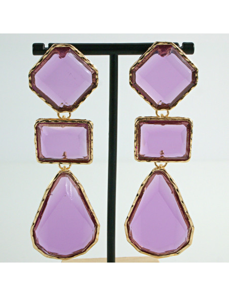 Kolczyki długie fioletowe Lolita Accessories