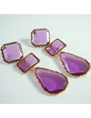 Kolczyki długie fioletowe Lolita Accessories